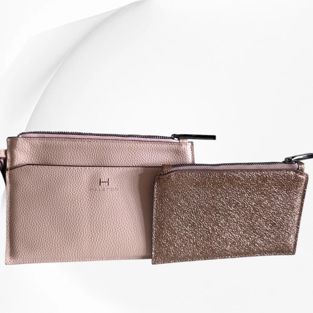 Halston Heritage Pink and Brown Women's Bag Set
